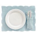 Besteckhülle Welle 23 cm pastellblau