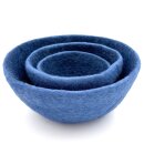 Filzkorb zweifarbig rund parisblau 22 cm