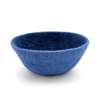 Filzkorb zweifarbig rund parisblau 16 cm