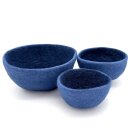 Filzkorb zweifarbig rund parisblau 16 cm