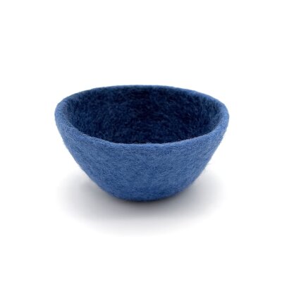 Felted Basket Two Tone 11cm blue