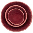 Filzkorb zweifarbig rund pfingstrose 16 cm