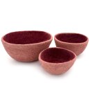 Filzkorb zweifarbig rund pfingstrose 16 cm