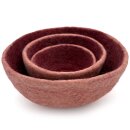 Filzkorb zweifarbig rund pfingstrose 16 cm