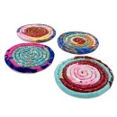 Upcycle 48 Sari Tassenuntersetzer 4er-Set rund 10 cm