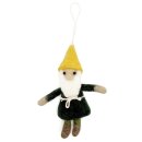 Filzanhänger Nikolaus-Wichtel pastell 5er-Set