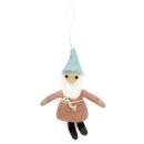 Filzanhänger Nikolaus-Wichtel pastell 5er-Set