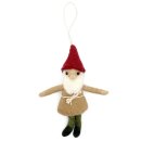 Filzanhänger Nikolaus-Wichtel pastell 5er-Set