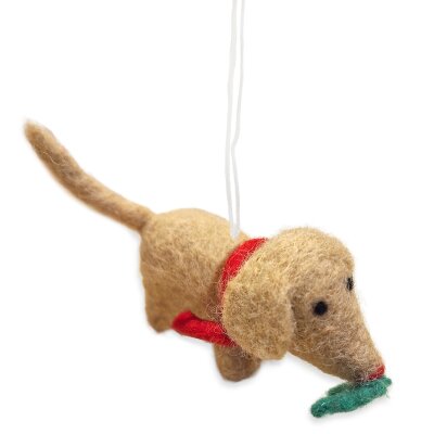 Dachshund with red Scarf