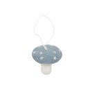 Mushroom Ornament - pastel blue