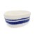 Filzkorb oval blaue Streifen klein 30 cm