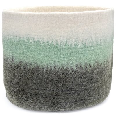 Green Gradient Series - Tall Felted Container