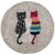 Felted Seat Cushion Two Cats