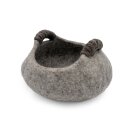 Filzkorb oval mit Griffen 21 cm