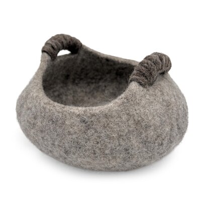 Filzkorb oval mit Griffen 27 cm