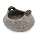Filzkorb oval mit Griffen 27 cm