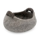 Filzkorb oval mit Griffen 27 cm