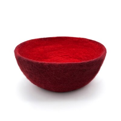 Felted Basket One Tome 22cm dahlia red