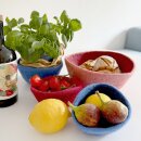 Felted Basket One Tone 16cm dalia red