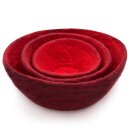 Felted Basket One Tone 11cm dahlia red