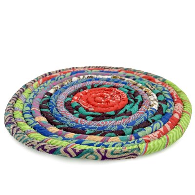 Upcycle 59 Sari Topfuntersetzer rund 20 cm