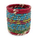 Upcycle 62 Sari Aufbewahrung Becher 8 x 10 cm