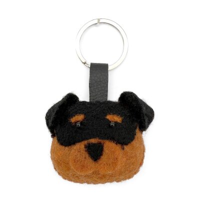 Felted Keychain Dog Boxer