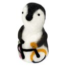 Eierwärmer Pinguin mit Fahrrad