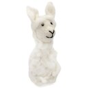 Eierwärmer Lama Alpaka wollweiß