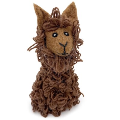 Egg Cosy Llama Alpaka brown