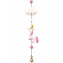 Deko-Filzkette Einhorn, pinke Mähne