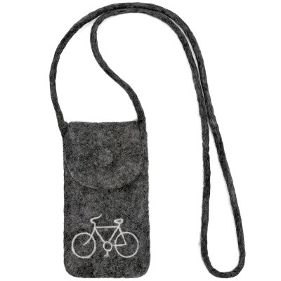 Handytasche Fahrrad 10 x 18 cm anthrazit melange