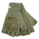 Woolen Gloves Delicate Flower, fingerless