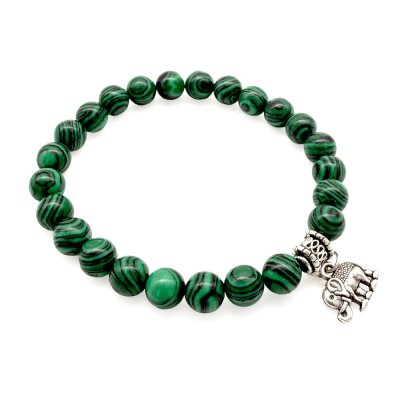 Halbedelstein Armband 8 mm Malachit