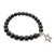 Perlen-Armband 8 mm Lavastein