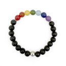 Perlen-Armband 8 mm Shaligram & Chakra