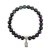 Halbedelstein Armband 8 mm Fluorit-Mix Dunkler Purpur