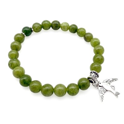 Halbedelstein Armband 8 mm Peridot