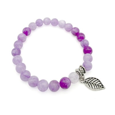 Halbedelstein Armband 8 mm Amethyst