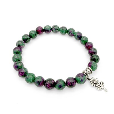 Halbedelstein Armband 8 mm Amazonit-Mix Pink