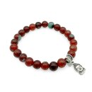 Halbedelstein Armband 8 mm Fluorit-Mix Ocker