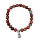 Halbedelstein Armband 8 mm Fluorit-Mix Ocker