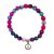 Halbedelstein Armband 8 mm Fluorit-Mix Pink