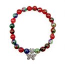 Halbedelstein Armband 8 mm Amazonit-Mix Purpur