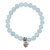 Halbedelstein Armband 8 mm Blauer Chalcedon