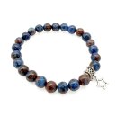 Halbedelstein Armband 8 mm Lapislazuli-Mix Sandbraun