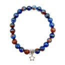 Halbedelstein Armband 8 mm Lapislazuli-Mix Sandbraun