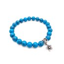 Halbedelstein Armband 8 mm Blassblauer Howlith