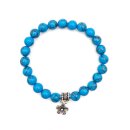 Halbedelstein Armband 8 mm Blassblauer Howlith