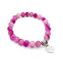 Halbedelstein Armband 8 mm Pinke Jade